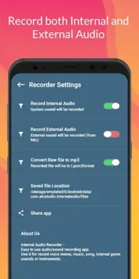 Internal Audio Recorder android App screenshot 5